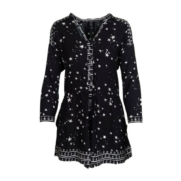 volcom georgia may jagger black romper size medium - Picture 2 of 5